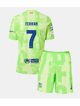 Barcelona Ferran Torres #7 Replika Tredje Kläder Barn 2024-25 Kortärmad (+ byxor)